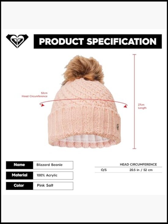 Women\'s Chunky Knit Beanie with Faux Fur Pom, Fleece-Lined Winter Hat main image 7